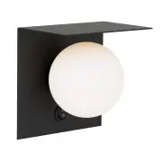 Olio Modern Wall Lamp Light Glass Metal Black Opal Matt