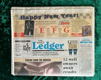 Y2K Millenium Newspaper: The Daily Ledger -- Noblesville, Indiana