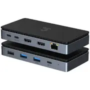 Comsol USB-C Dual 4K HDMI Mini Docking Station