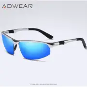Luxury Quality Rimless Mirror Sunglasses Men Polarized Sports Outdoor Sun Glasse