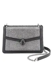Bulgari Serpenti Diamond Blast Shoulder Bag in Charcoal