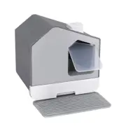 i.Pet Cat Litter Box Large Kitty Toilet Fully Enclosed House Hooded Scoop Grey