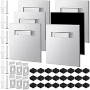6 PCS Self-Adhesive Clothes Hangers 8.0 X 8.0 cm Hook Adhesive Picture Hanging Board Kit Metal for Mirrors and Hanging Art