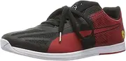 Men's Evospeed Sock SF Fashion Sneaker, Puma Black/Rosso Corsa, 8 M US