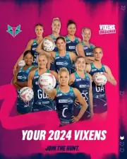 MELBOURNE VIXENS Netball TEAM POSTER,BARGAIN CHAMPIONS, Premiers