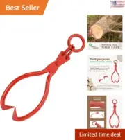 32-inch Log Grabber - Skidding Tongs with Ring for Chain - Durable and Sharp