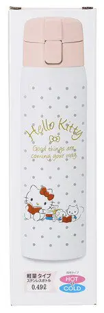 大賀屋 日貨 Hello Kitty 保溫瓶 水壺 保溫瓶 保溫 保冰 水瓶 三麗鷗 凱蒂貓 正版 J00019105