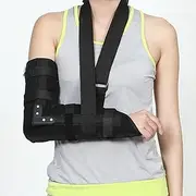 Adjustable Elbow Brace Forearm Bone Elbow Joint Fixed Belt, Elbow Splint Immobilizer for Surgery, Fractures, Trauma, Arm Elastic Sleeve,S
