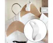 12Pcs Mini Clothes Hanger Connector Cascading Hook Wardrobe Closet Organizer-White