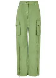 Stella Mccartney Cotton Canvas Cargo Trousers - Green - 42 (UK10 / S) 42 (UK10 / S)