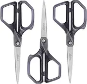 LIVINGO Scissors All Purpose for Office - 3 Pack 8 Inch Sharp Stainless Steel Heavy Duty Fabric Paper Cutting Shears for Crafts, Sewing School Home Use