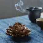 Handmade Ceramic Lotus Backflow Incense Burner Sandalwood Incense Stick Holder