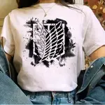 ATTACK ON TITAN T SHIRT動漫進擊的巨人女士上衣百搭上衣T恤女