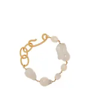 Jil Sander Pendant Chain-Detailed Hook Fastened Bracelet One size Yellow
