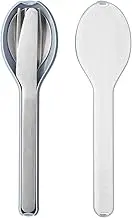 Mepal - Cutlery 3-Piece Set Ellipse - Cutlery Set for on The go - Consists of a Knife, Fork & Spoon - Cutlery Set with Travel case - Stainless Steel - Nordic Blue