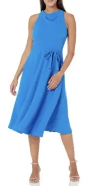Amanda Uprichard Women's Elondra Midi Dress Size S Blue