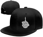 [Kamaple] Flat Bill Hats for Men Snapback Baseball Cap Adjustable Embroidered Skeleton Hand Hat for Teen Boys Birthday Gifts
