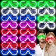 20 Pack LED Glasses Glow In The Dark Party Supplies for Kids Adults Neon Party