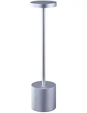 [Lexi Lighting] Portable LED Bar Table Lamp in Silver