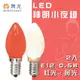 【永光】舞光 LED 燈泡 神明燈小夜燈 E12 0.5W 110V清光/紅光★一卡兩入 (10折)