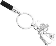 [WOFASHPURET] Metal Cowboy Hat Keychain Horseshoe Boot Pendant Stylish Western Decor Keyring