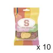 S-märke Super Sour 10-pack (10x80 grams) - Swedish Candy
