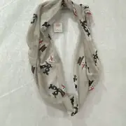 Mirabeau Infinity Scarf Woman's Gray Snowman Fashion 68x19 Lightweight New