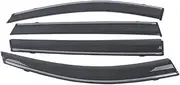 QVQOCUKS Car Side Windows Visors Rain Eyebrow Compatible for Alfa Romeo Stelvio 2017-2021 Window Rain Guards Car Body Styling Sticker Plastic Deflectors Accessories(Type 2)