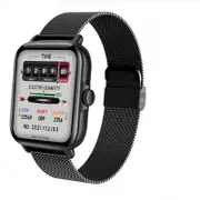 Smart Watch Men Voice Assistant Full Touch Bluetooth Call Sports Fitness Waterproof Smartwatch Women For Android IOS - Black