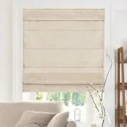 36"x64" Chicology Light Filtering Roman Curtain Shade Belgian Flax