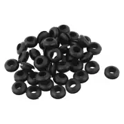 40pcs 6mm Inner Dia Black Rubber Armature Bar Wire Grommets Gasket Protector