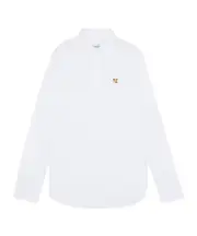 Maison Kitsuné Fox Head Embroidered Long-Sleeved Shirt SHIRTS CM42,SHIRTS CM40,SHIRTS CM41,SHIRTS CM39,SHIRTS CM38 white