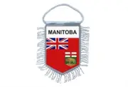 Mini banner flag pennant window mirror cars country banner canada manitoba