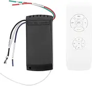 Ceiling Fan Remote Control Kit, English Universal Wireless Smart Remote Control Light Remote Speed Timing Plastic Wireless Remote Control and Receiver Kit with Stand for Ceiling Fan Lamp
