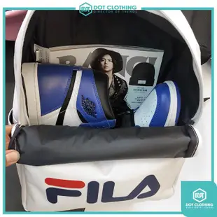 FILA LOGO 旅行 小包 雙肩 後背包 深藍 白紅 老爹鞋 附鑰匙圈 7色 BPS-1402-BK