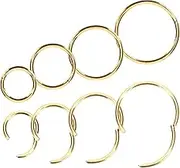MOBUTOFU Stainless Steel Nose Rings Hoops 8pcs Nose Piercing Jewelry Filled Nose Nose Hoops Spiral Nose Rings