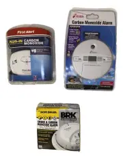 Smoke & Carbon Monoxide Detector Combo Lot Of 3 Kidde , Brk , First Alert 2 New