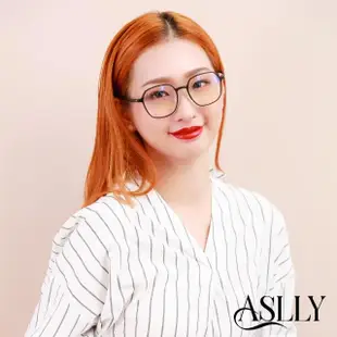 【ASLLY】S1047超輕量塑鋼梯形濾藍光眼鏡