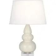 Robert Abbey Small Triple Gourd 1 Light Accent Lamp, Bone/Lucite Base - A294X