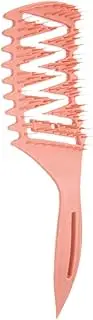 Eigell Detangler Brush Hairstyling Brush Smoothing and Massaging Comb Paddle Brush for Hairdressing Straight Long Hair Men Women, red