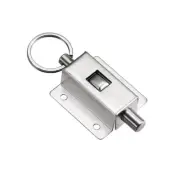 Door Barrel Bolt Stainless Steel Ring-Pull Spring Loaded Door Sliding Latch