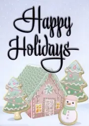 Jolly Gingerbread House Sweetest Greetings Christmas Cards - Set of 10