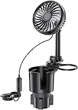 Generic Car Cup Holder with Fan Lightweight Mini Fan for Truck Vehicle
