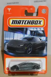 MATCHBOX 2020 TESLA ROADSTER IN GUNMETAL GRAY #75/100