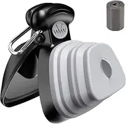 Dog Pooper Scooper, Portable Pooper Scooper, Foldable Dog Poop Scooper, with Hanging Buckle, Garbage Bag Storage Compartment, Comes with a Roll of Garbage Bags, Suitable for Indoor and Outdoor Use