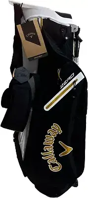New Callaway Golf Hyperlite Zero Stand Bag double strap black lightweight gold