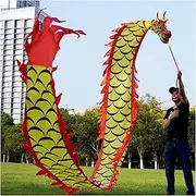 Dragon Dance Silk 3D Cool Dragon Dance Ribbon Streamer Silk Dragon Dance Outdoor Fitness Dragon Dance Streamers with Rope and Travel Bag (Size : Length 8m/26ft)