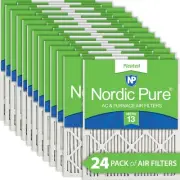 Nordic Pure 10x10x1 Pleated MERV 13 Air Filters 24 Pack