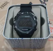 Fossil Everett Solar Powered Black Digital Black Silicone Men's Watch FS5859