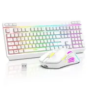 K20 Wireless Keyboard and Mouse Combo, Full Size Anti-Ghosting Keyboard with ...